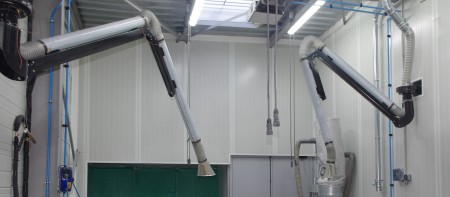 dust and steam extraction system