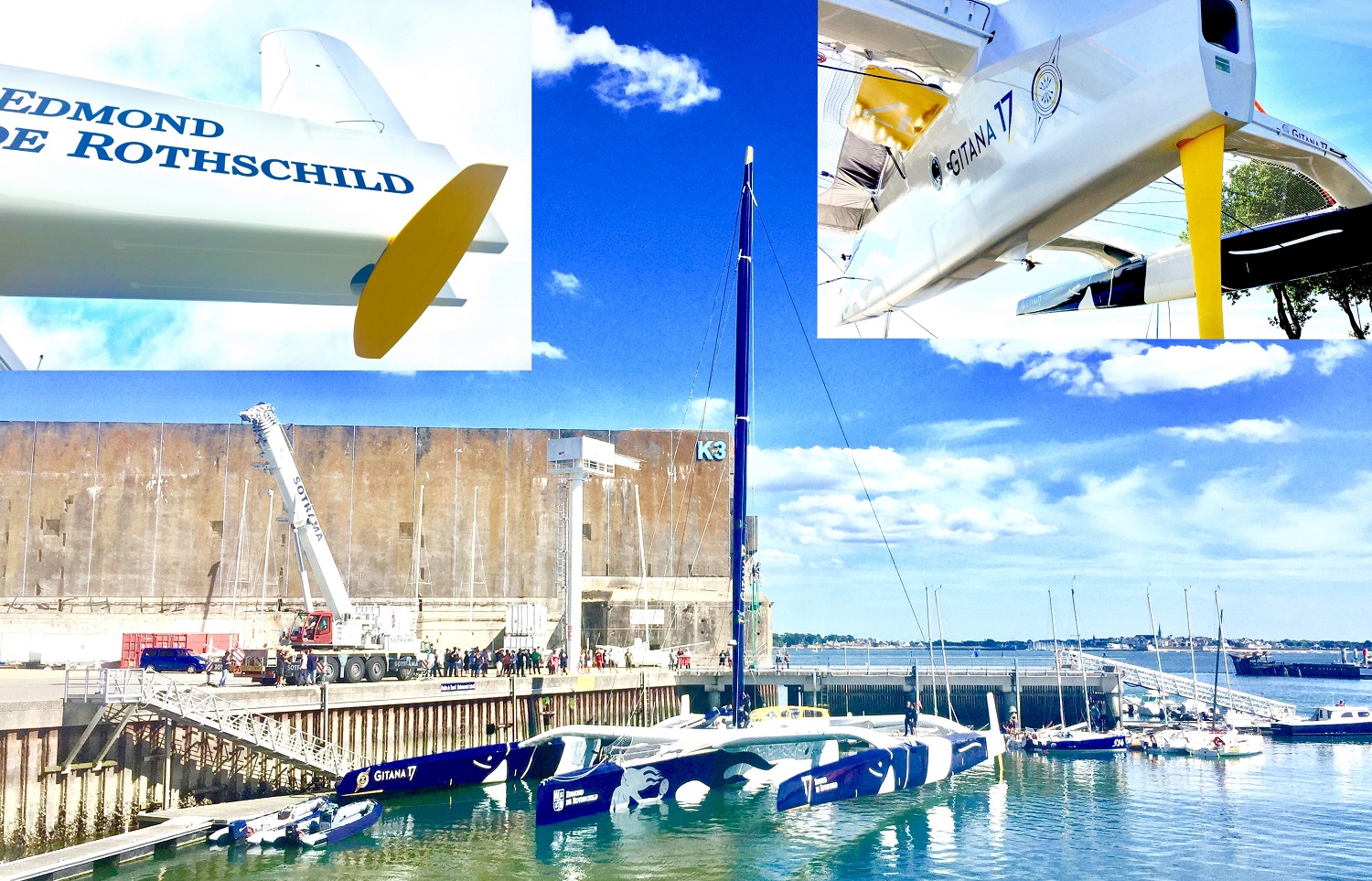 Gitana 17 Ultime boat launch C3 Technologies carbone rudder