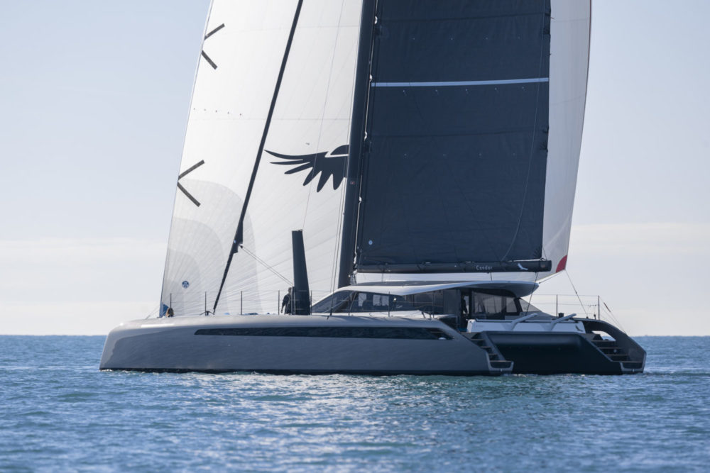 essai en navigation du Gunboat 68 (catamaran de luxe en carbone)